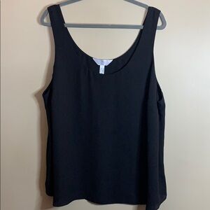 Addition Elle Black Chiffon Tank Top